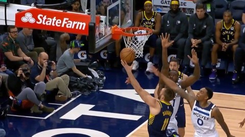 那天在明尼苏达，步行者的五连胜被戈贝尔的篮板给“没收”了