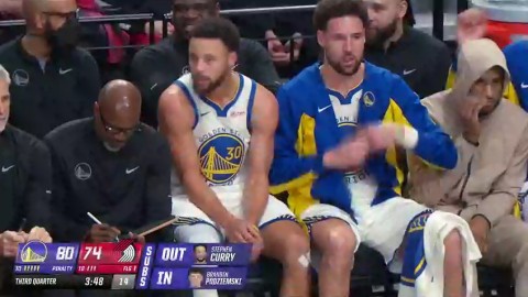 惊魂一刻！勇士主场险胜开拓者，库里下半场王者归来导演大逆转