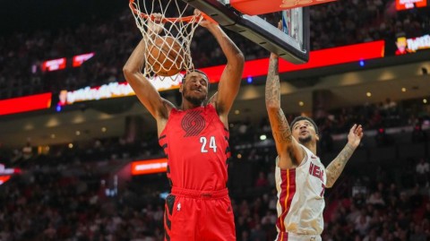 这球打的！开拓者和热火硬是把常规赛干成了全明星，得分根本停不下来