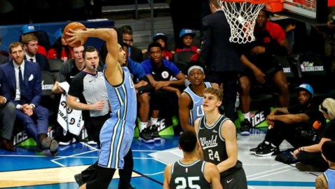 新赛制玩的就是心跳！02月16日NBA全明星正赛循环赛世界队美国星条队上演生死时速